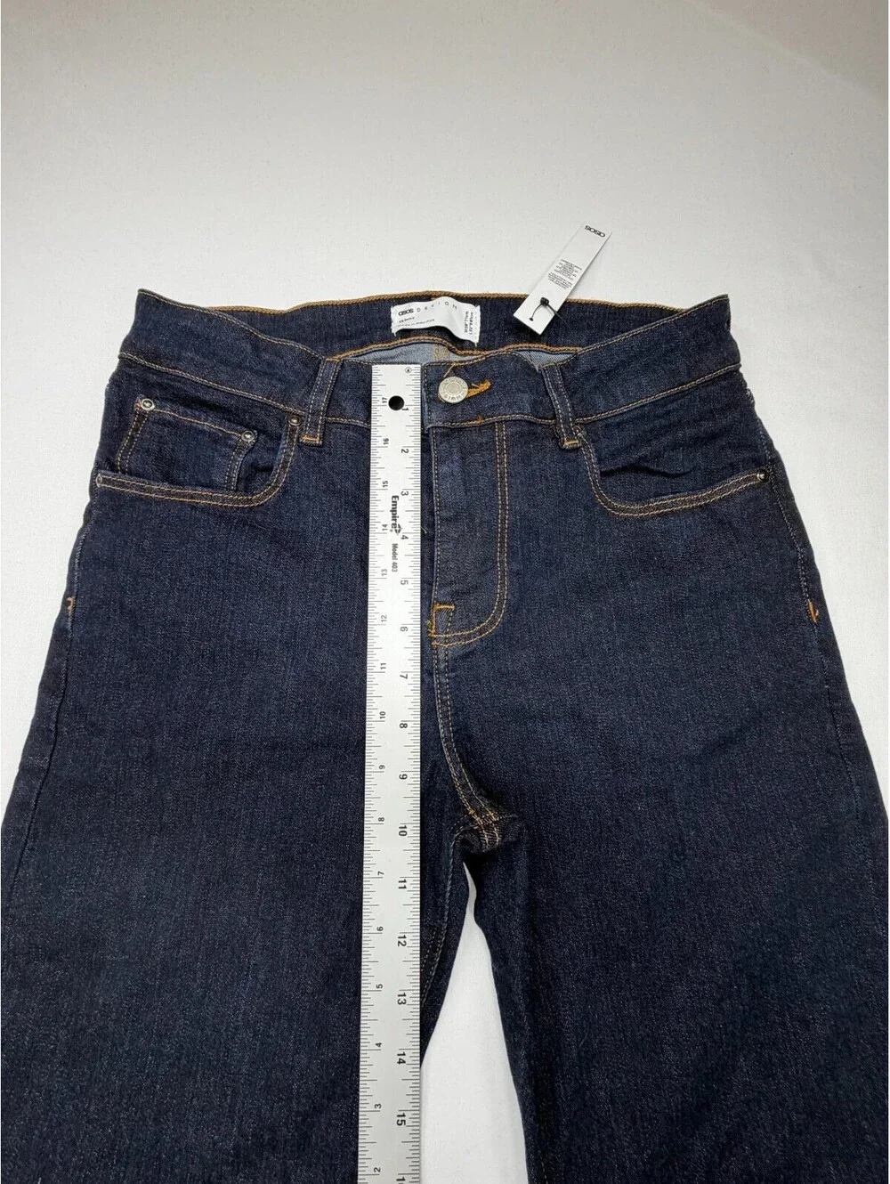 Asos Design Men's Jeans Skinny Solid Mid Rise Denim 5 Pocket Size 28 Blue NWT